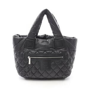 Chanel Coco Cocoon Tote Bag Leather Black Burgundy Red